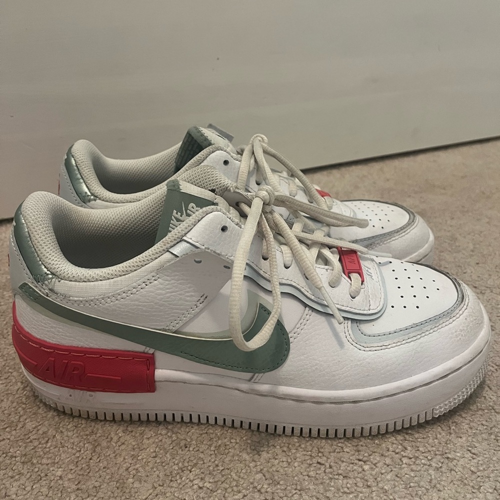 Nike air force 1 shadow pink and green